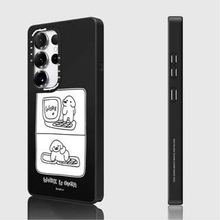 CASECASE X WORK is OVER Case Matte Black & Sliver Mirror Vỏ hút từ tính Samsung Galaxy S26 S25 S24 S23 Ultra Plus Mặt sau cứng có hộp khắc logo