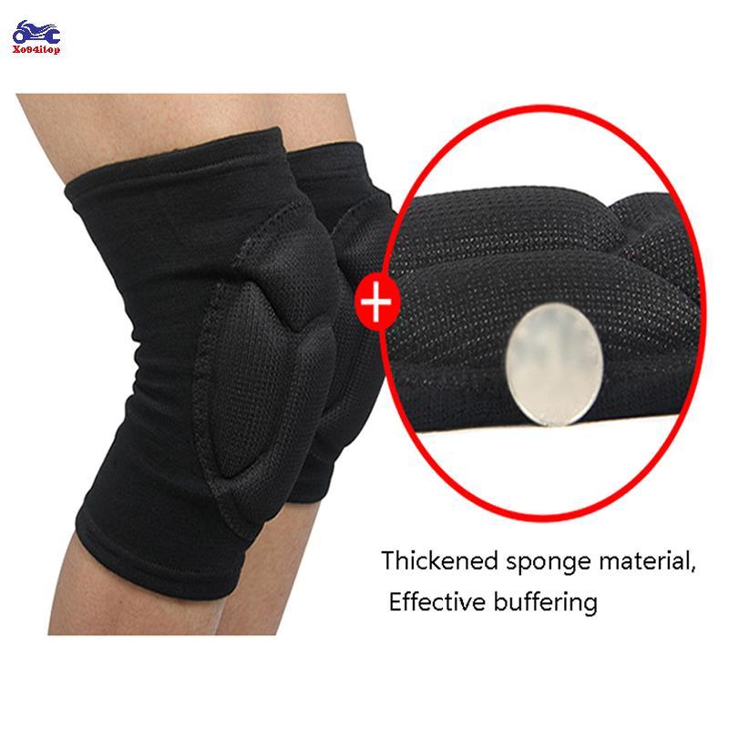 XOITOP 2 Cái / bộ Miếng Lót Đầu Gối Thể Thao Nam Co Giãn Miếng Lót Đầu Gối Hỗ Trợ Thể Dục Bánh Răng Bóng Rổ Nẹp Bảo Vệ Thi Bọt Biển VN