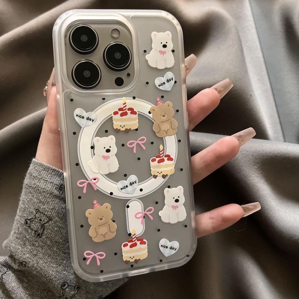 Wave Point Magnetic Sucking Case Đối với iPhone 16promax17 Trường hợp 151413 Đơn giản
