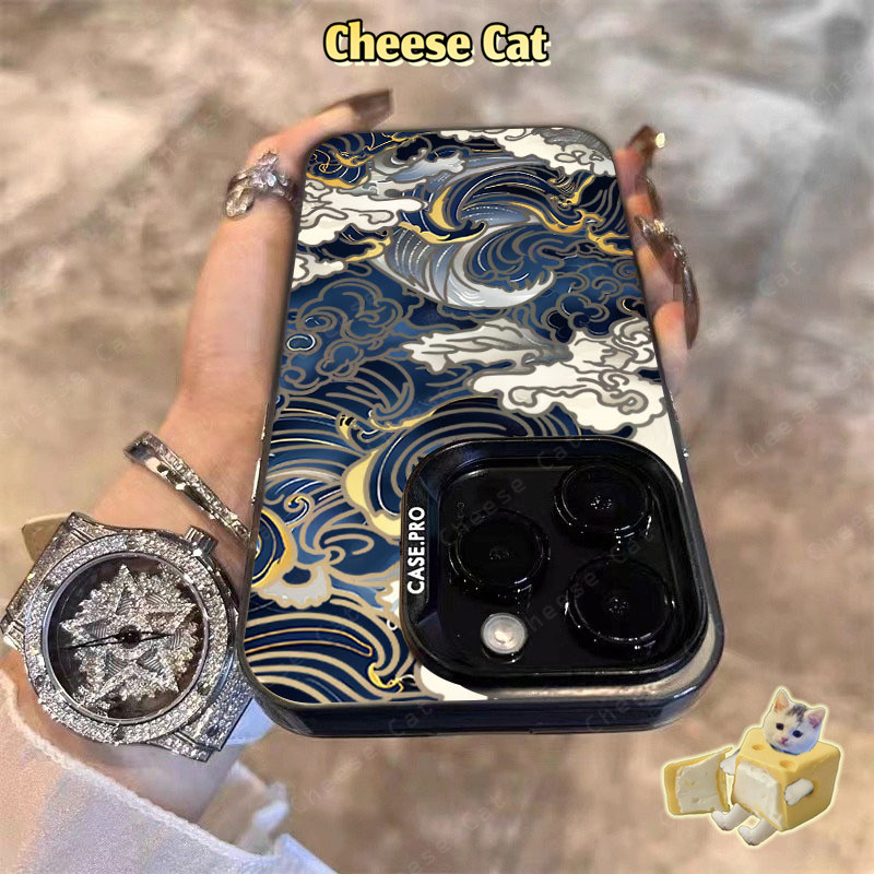 Ốp Lưng Điện Thoại Núi Và Biển Cuộn Nghệ Thuật Thiêng Liêng Cho iPhone Xs XR 11 12 13 14 15 16 17 Pro Max Vỏ Điện Thoại