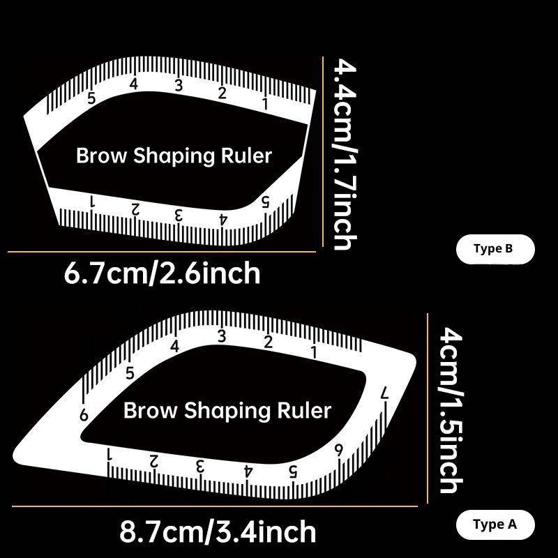 HFSHY Brow ping Ruler Thước định hình lông mày 1 phút Thiết kế vẽ nhanh Brow Dụng cụ dễ dàng Microblading Trang điểm vĩnh viễn Stencils VN