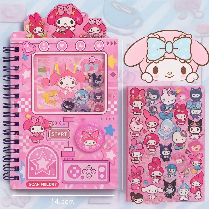Sổ tay dán sticker,A6,vui nhộn khi lắc,Thiết Kế Đáng Yêu,sổ tay dễ thương giúp giảm căng thẳng