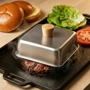 Nắp nấu ăn bằng thép không gỉ có tay cầm chịu nhiệt Vỏ Basting chịu nhiệt để sử dụng tại nhà và nhà hàng