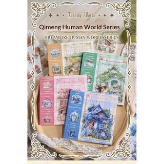 JIANWU Dream World Series Vintage Nhân Vật Phong Cảnh Hoa Cắt Dán Sách Sáng Tạo DIY Tạp Chí Văn Phòng Phẩm