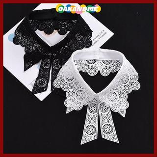[Còn hàng] Cổ áo giả OAKANDME, Cổ áo giả hoa ren có thể tháo rời, Quần áo trắng đen thời trang Viền nữ bé gái