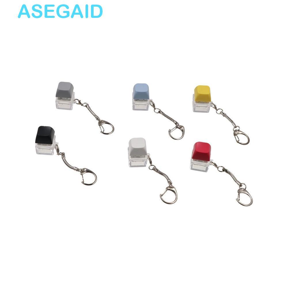 ASEGAID Công Tắc Cơ Móc, Nút Bấm Đầu Ngón Tay, Bàn Phím ABS, Mặt Dây Chìa Khóa, Quà Tặng Vui Nhộn