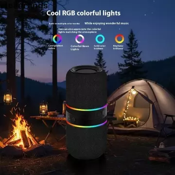 Loa Bluetooth Chia QWDLID, Loa Bluetooth Chia & Thiết kế kết hợp âm thanh nổi HiFi, Loa Bluetooth mô-đun kết nối 2 trong 1TWS Đèn đầy màu sắc RGB có thể tháo rời
