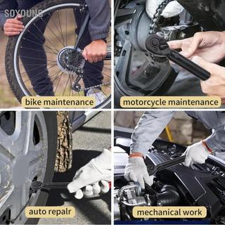 Soyoung Soyoung Lucute 15 CÁI Bộ cờ lê mô-men xoắn xe đạp 1/4 inch Mô-men xoắn có thể điều chỉnh hai hướng 2-24 Nm với ổ cắm bit Cờ lê cho xe máy, ô tô và máy móc