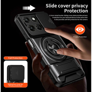 Mới Trượt Ống Kính Funda Cho Motorola Moto G67 5G Ốp Lưng Xoay Vòng Từ Tính Cho Motorola Moto G77 5G Ốp Lưng Chân Đế Vỏ Giáp