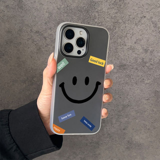 Ốp lưng thư cho iPhone 17 16 15 14 13 12 11 7 8  Mặt cườis đơn giản XS XR XSMAX  silicon TPU mềm điện thoại trầyrơi