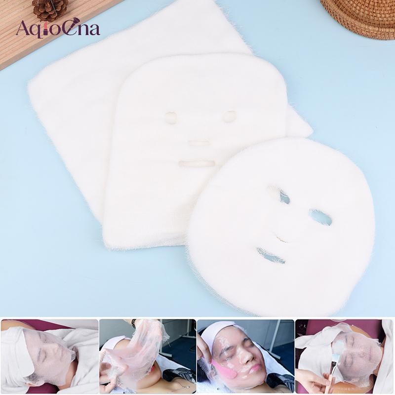 AqToCna 50 / 100 Cái Cotton Nguyên Chất Mềm Mại Thẩm Mỹ Viện Áp Dụng Mặt nạ Mềm Làm Đẹp Gạc Blo Mặt nạ dùng một lần Mặt nạ đặc biệt Chăm sóc da mặt AqToCna