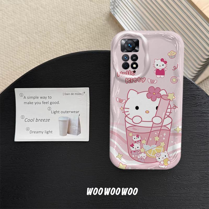 Ốp Lưng Cho Redmi Note 11 4G Redmi Note 11s Redmi Note 11 Pro Redmi Note 12 Pro 4G 5G Vỏ Kem Hoạt Hình Cặp Đôi Mèo TPU Mềm 3D Sóng Silicon Vỏ Điện Thoại