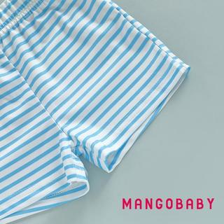 MG-Boys 'Rash Guard Set Bộ đồ bơi 3 mảnh Nhanh khô Bảo vệ phát ban Sọc tay ngắn Quần bơi Mũ bơi Bộ đồ tắm
