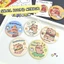 【Roshy】gương hoạt hình một mặt gương tròn nhỏ cầm tay Gương hình chuột lang nước dễ thương