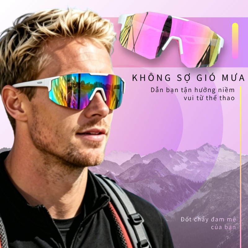 Kính Đa Năng Ngoài Trời – Tròng Phân Cực HD, Chống Lóa, Chống Bụi, Kính Râm Thời Trang Cho Chạy Bộ, Đạp Xe, Câu Cá