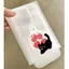 Red Black Cat cho trường hợp iPhone 17pro iPhone 15/14/13pro Skin Scrub
