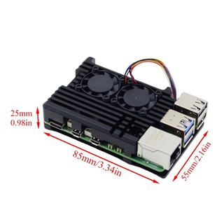 Vỏ Raspberry Pi 4B bằng nhôm CNC tản nhiệt hiệu quả Có quạt tản nhiệt،Tản nhiệt vượt trội, tránh quá nhiệt