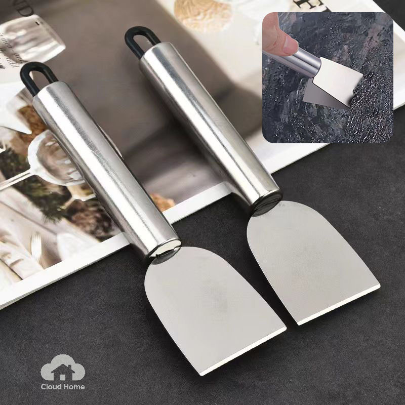 🌤️COD🌤️Xẻng Cạo Vết Bẩn INOX - Vệ Sinh Tủ Lạnh Xoong Nồi , Máy Giặt Đa Năng Thép Không Gỉ - Cạo Đáy Nồi - Mảng Bám Bếp