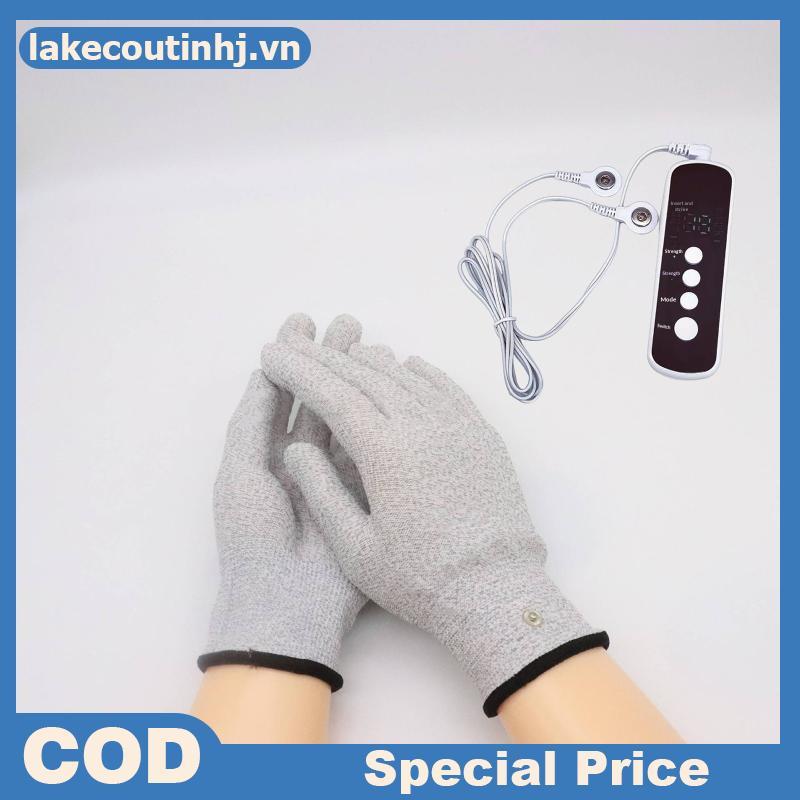 Lu EMS TENS Găng Tay Dẫn Điện Kích Thích Điện Tay Điện Trị Liệu Có Thể Tái Sử Dụng Găng Tay tinhj