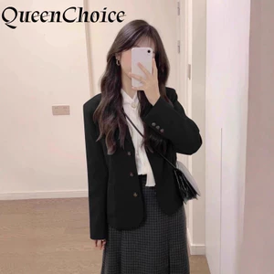 Áo Blazer Nữ Màu Đen Tay Dài, Chất Lượng Cao cho Công Sở và Thời Trang Ngoài Trời