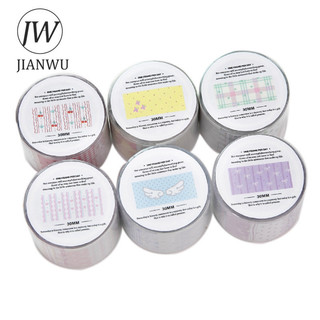 JIANWU Cure Sweetheart Series Vintage Nhiều Màu Sắc Chấm Lưng Phong Cảnh Chất Liệu Cắt Băng Sáng Tạo DIY Tạp Chí Văn Phòng Phẩm
