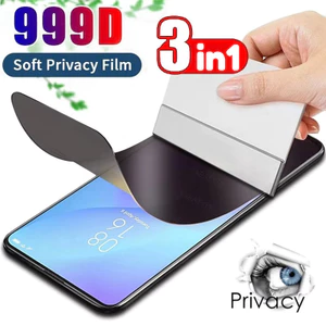 Phim mặt sau bằng sợi Carbon 3in1 cho vivo X300 X200s X200 Ultra Pro mini FE Chống gián điệp Quyền riêng tư Phim Hydrogel mềm cho vivo X200 X100s X100 Ultra Pro Mặt sau điện thoại + Bảo vệ màn hình phía trước