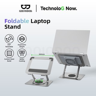 Giá Đỡ Laptop GOOJODOQ 360° Xoay Linh Hoạt, Chịu Tải 10kg, Tương Thích 15.6 Inch, Gập Gọn Mang Đi