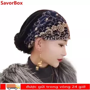 Mũ SAVORBOX, Mũ Cotton Baotou, Thời Trang Mùa Hè Thêu Ren Turban Nữ