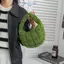 E-WOITD Thời Trang Mini Puffer Tote Túi Quilted Vòng Tròn Ví Điện Thoại Màu Tím Thanh Lịch Mềm Nylon Đệm Chìa Khóa Túi Xu Hướng Đơn Giản Túi Xách E-WOITD