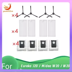 Dành cho Robot hút bụi J20 / W20 / W20 Pro Nâng cao hiệu quả làm sạch Bàn chải bên Bộ lọc HEPA Túi bụi Phụ kiện chân không thiết yếu