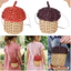 Túi đeo chéo CHEESELY, Giỏ đựng vai dệt hình quả trứng, Đạo cụ chụp ảnh cà phê đỏ thời trang Giỏ đựng đồ bằng nhựa Lưu trữ tại nhà