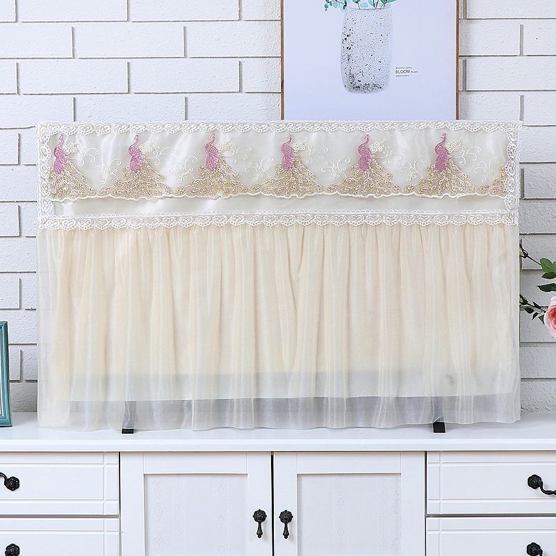 YHMJFBY1314 Phong Cách Mới Vỏ Tivi Đa Năng Chống Bụi 183-216-233cm Ren Bao Vải Treo Để Bàn Bề Mặt Cong Boot Không Nhặt Lên
