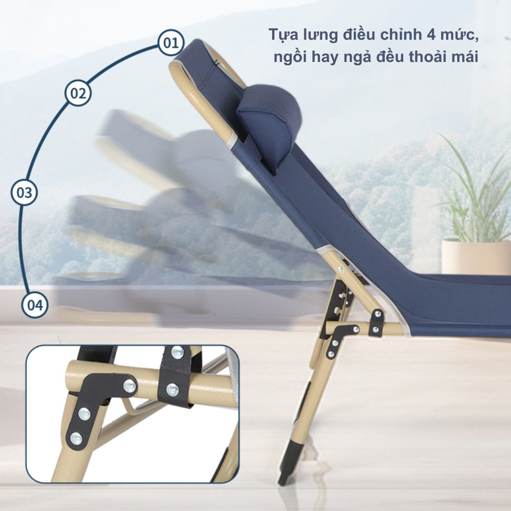 Giường ngủ trưa cá nhân gấp gọn – giường văn phòng, giường dã chiến, giường gấp 3 khúc đa năng