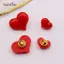 AqToCna Đỏ Hình Trái Tim Thổ Cẩm Trái Tim Dễ Thương Thổ Cẩm Lãng Mạn Mini Phụ Kiện Tiệc Cưới Trang Sức Quà Tặng AqToCna