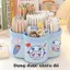 Khay đựng Bút 6 Ngăn để Bàn Xoay 360 độ, Hình Bông Hoa Dung Tích 15*10cm