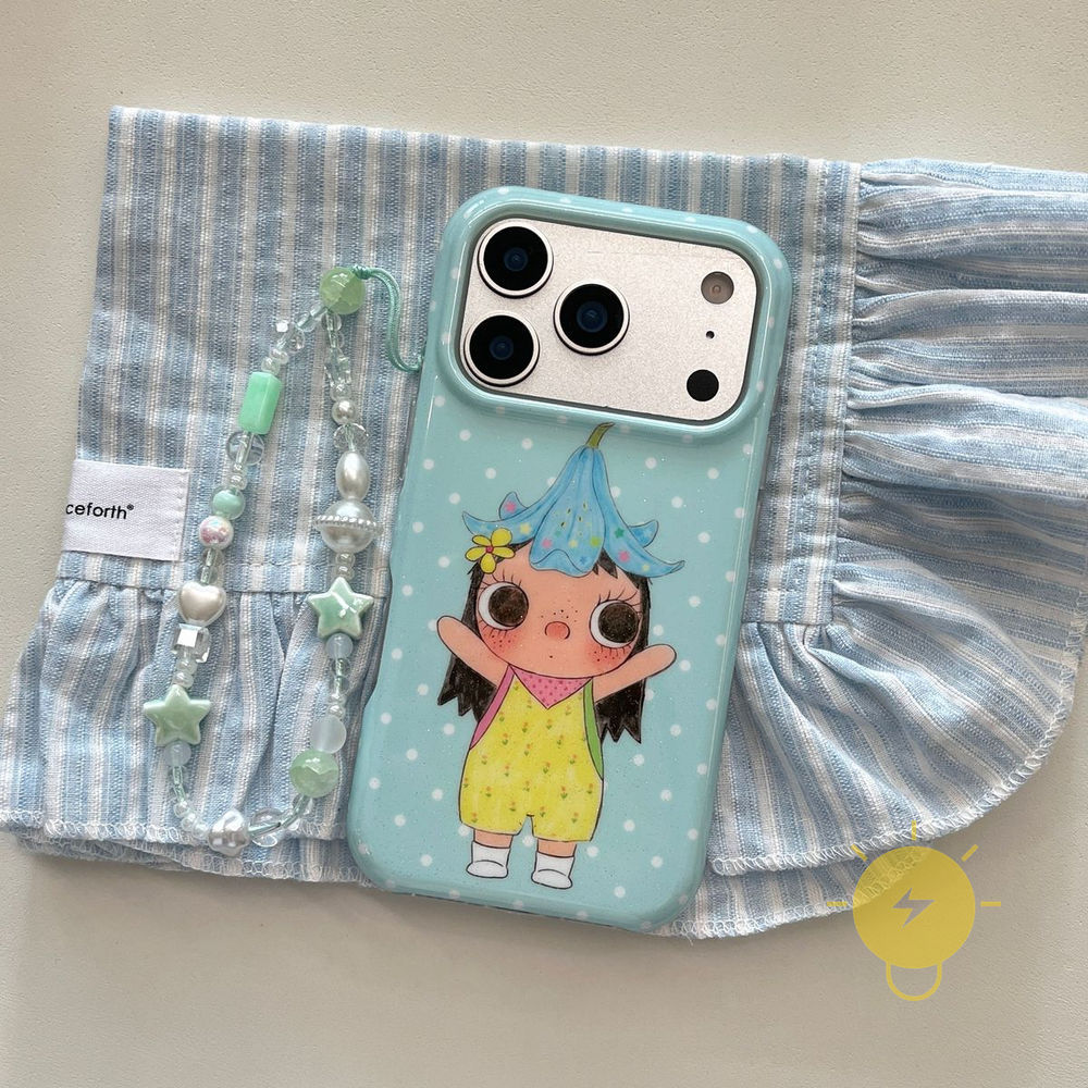Phone Case For iPhone 17 Pro Max 16 15 14 13 TPU Chain Lily Aesthetic Korean Cute