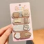 Cà Phê Màu Series Trẻ Em Hoạt Hình Gãy Tóc Dán Phong Cách Mới Bé Gái Dễ Thương Thỏ Đầu Lưng Velcro Tóc Gãy Dụng Cụ Tiện Dụng