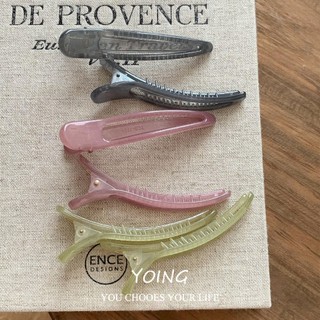 Yoing / Phong Cách Hàn Quốc Hương Vị Đường Tươi Thạch Kết Cấu Băng Trong Suốt Mỏ Vịt Kẹp Tóc Cô Gái Hàng Ngày Ngọt Ngào Bên Kẹp