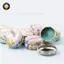 {TB & Bag} 12 Hộp thiếc hoa thanh lịch Mini DIY Bình nến Balm Hộp đựng rỗng tròn.