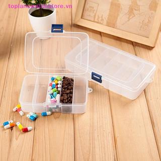 Toplanswatchstore Clear 5 / 6 lưới Kẹp tóc bằng nhựa cầm tay Hộp đựng đồ trang sức Phụ kiện Người tổ chức Đồ dùng du lịch gia đình có chống bụi hợp tác trang điểm VN