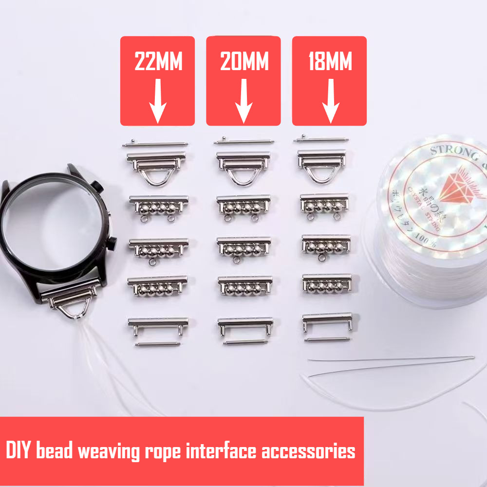 1 Cặp 18 20 22 Mm DIY Ban Nhạc Adapter Cho Samsung Galaxy Watch 7 FE 5 Pro 4 6 Kim Loại Kết Nối Adapter Liên Kết Phụ Kiện