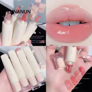 YUNAUN Lip Tint, Hiệu Ứng Gương Dưỡng Ẩm Thạch Son Bóng, Dụng Cụ Mỹ Phẩm Thời Trang Lâu Dài Môi Plumper Nữ Làm Đẹp