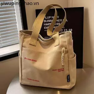 Schoolbag ins Niche Hướng Dẫn Túi Vải Túi Học Sinh Trường Vải Nữ Dày Lớp Dung Tích Lớn