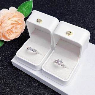 Mô Phỏng Nhẫn Cưới Kim Cương Cặp Đôi Một Cặp Cưới Cặp Đôi Nhẫn Cầu Hôn Cưới Giả Kim Cương Nhẫn Đạo Cụ Vòng Sống Có Thể Điều Chỉnh 5 / 7