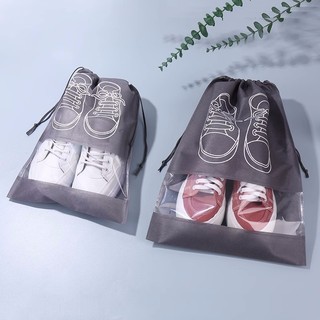 Mẫu Mới - Set 10 Túi Vải Đựng Giày Dép Đi Du Lịch Size 32x44 - Túi Dây Rút Vải Không Dệt Chống Bụi Mịn