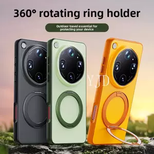 Ốp YJD Cho OPPO Find X9 Ultra Skin Feel Không Dấu Vân Tay Không Làm Vàng 360 ° Ốp điện thoại chống rơi giá đỡ xoay