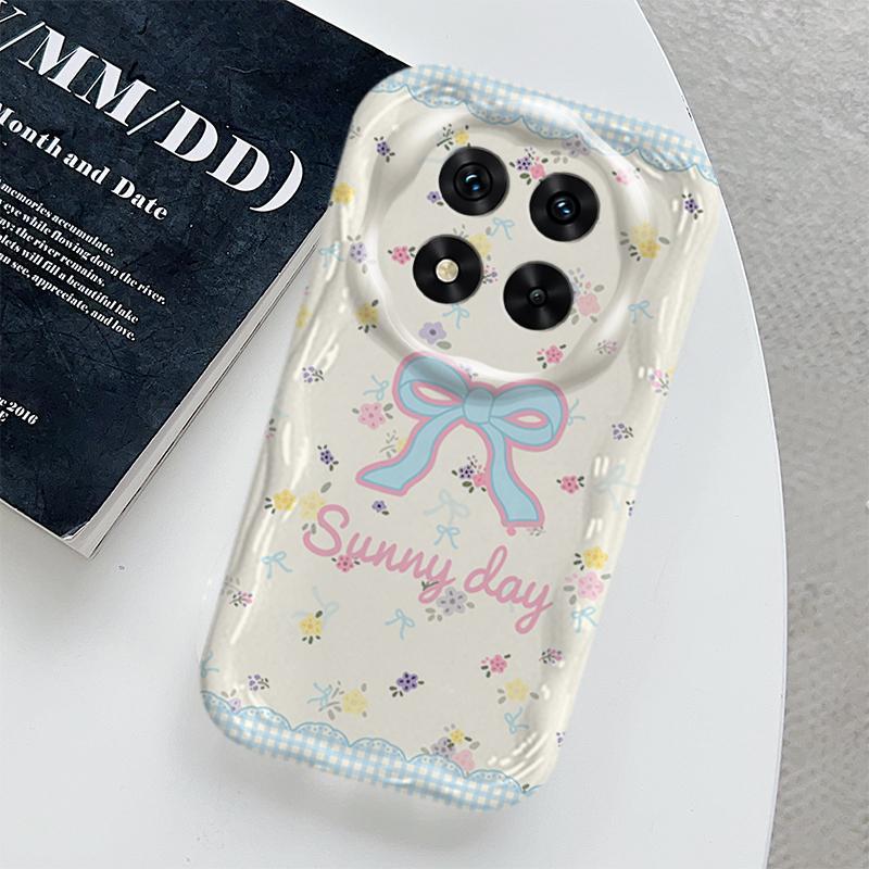 Ốp Lưng Cho Redmi Note 14 Pro 4G 5G POCO X7 Phim Hoạt Hình Vỏ Kem Nơ Cặp Đôi Mềm TPU 3D Sóng Silicon Vỏ Điện Thoại
