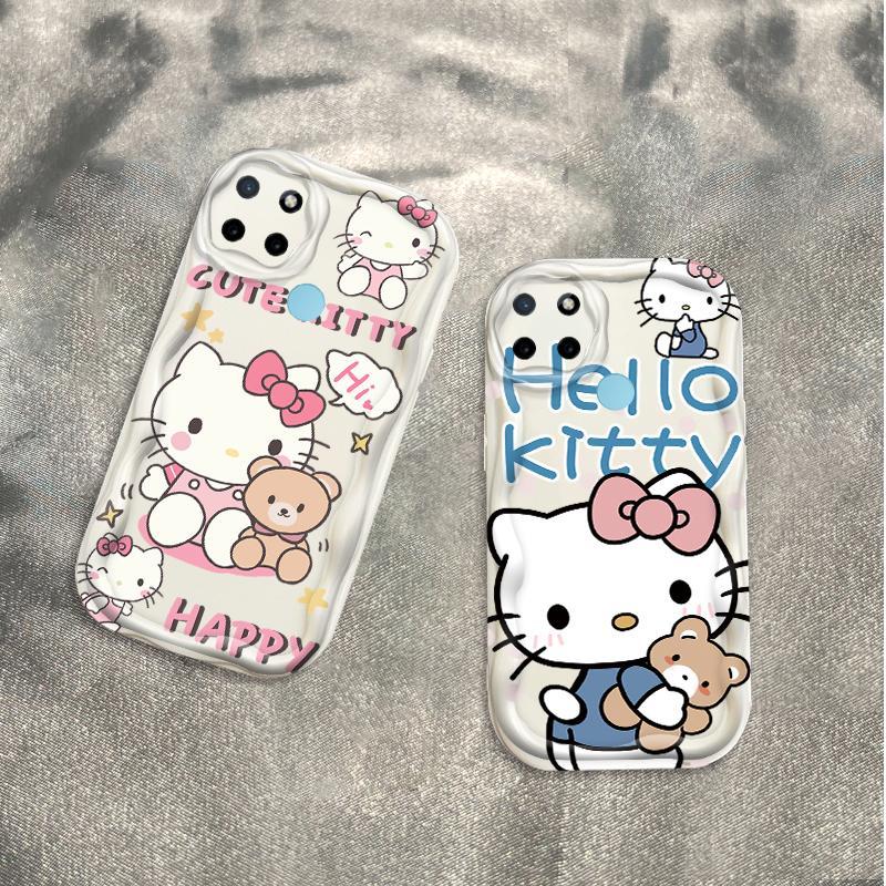 Thích hợp cho Realme C12 C15 C25 C25S C21Y C25Y Narzo 30A Narzo 20 3D Vỏ kem TPU mềm Kitty Rilakkuma Vỏ điện thoại chống sốc