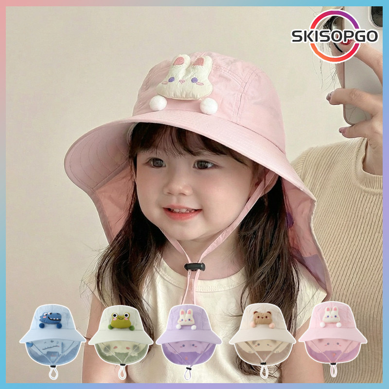 【SKISOPGO】Mũ Vành Rộng Che Gáy Chống Nắng Và Tia UV,Vành Lớn Nhanh Khô Mũ Nam Bé Dễ Thương