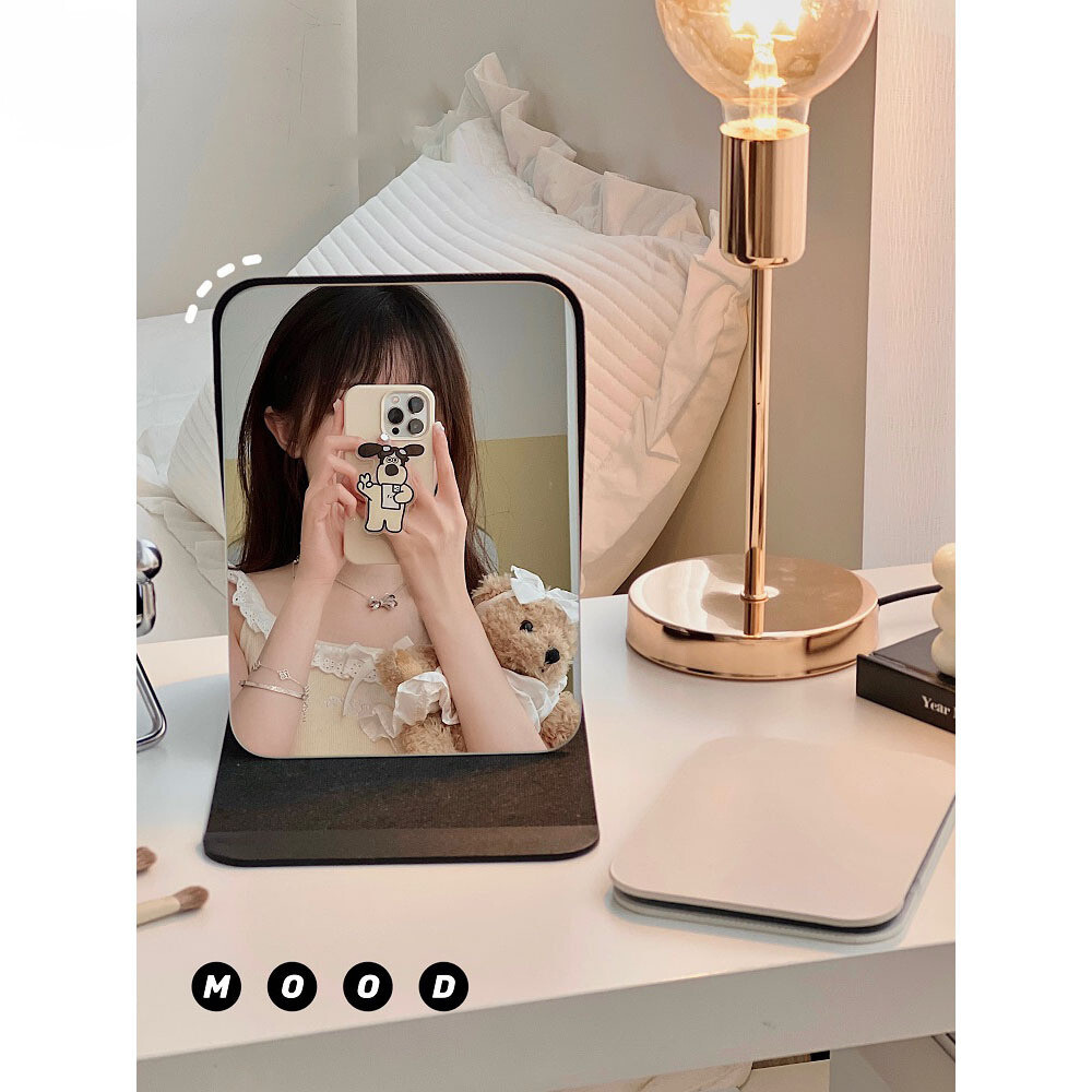 Gương Để Bàn Gấp Gọn HomeMate Bọc Da PU Cao Cấp – Gương Mini Trang Điểm Văn Phòng, Du Lịch Siêu Tiện Lợi